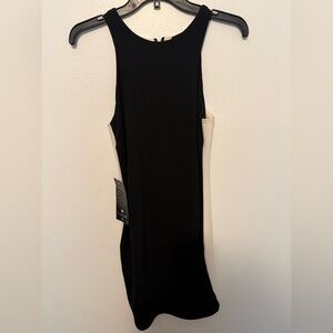 Bebe Black and White Zipper Dress